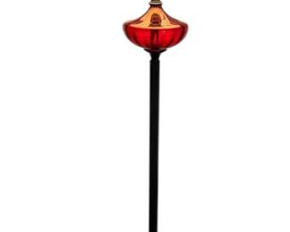Electrified Oil Floor Lamp W Marble Base