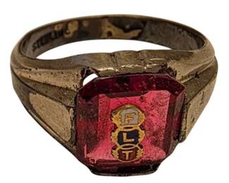 Sterling Silver Odd Fellows Fraternal Ring 7.16 g
