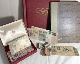 008 Vintage Foreign Domestic Stamps Currency Including 1840s Republic of Texas Promissory