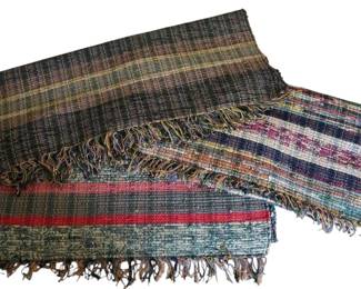 Three Multi Color Rag Rugs
