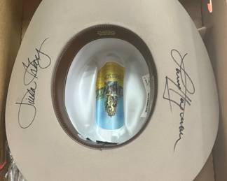 Signed Stetson Hat, Larry Hagman and Linda Gray