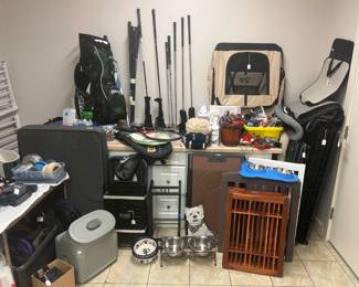 Golfing accessories for everyone AND dog crates in all sizes