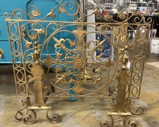 Brass fireplace accessories 