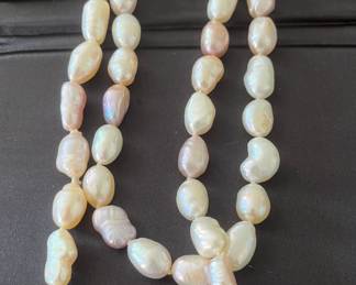 Close up of freshwater pearls