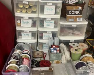 Party supplies and ribbons