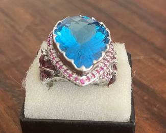 43 carat aquamarine ring