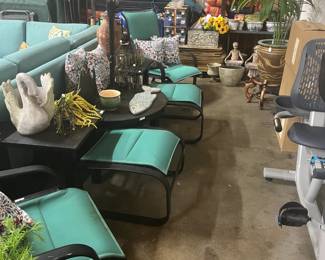 Outdoor pots, plants and furniture
