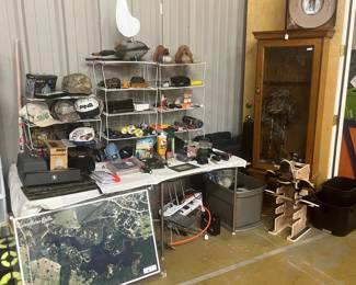 Duck calls, throws, binoculars, decoys