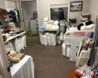 Pillows, blankets and table linens 