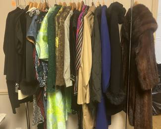 Ladies designer jackets, furs and dresses