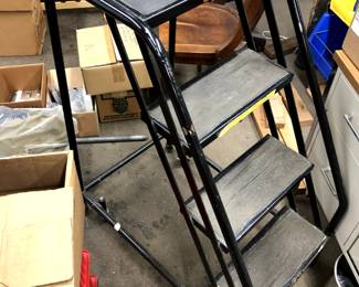 Cotterman 3-Step Utility Step Ladder with Wheels