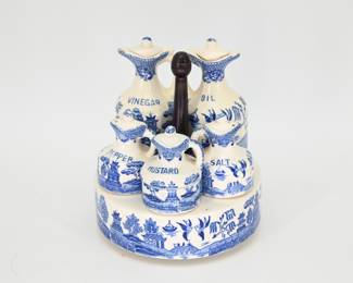 Blue and White Cruet Set