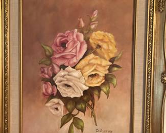 Framed painting on canvas