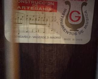 Garrido acoustical guitar made in Madrid, Construction de Artesania