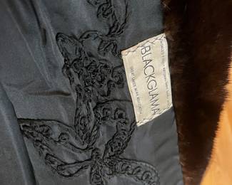 Blackglama Mink coat lining