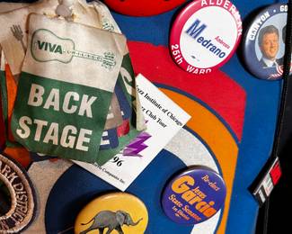 Vintage pins Jazz Radio concerts