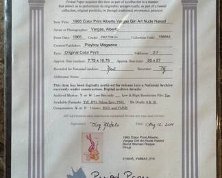1965 color print Alberto Vargas Gal art, nude naked, original color print.