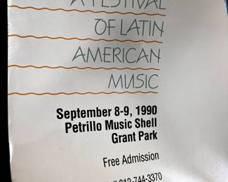 Poster ViVa a festival of Latin American music signed