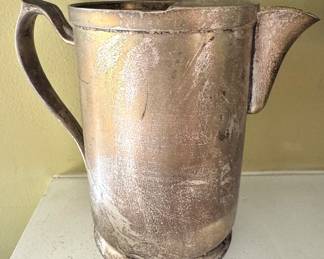 Grand silver company, nickel silver pitcher