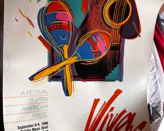 Poster ViVa a festival of Latin American music signed