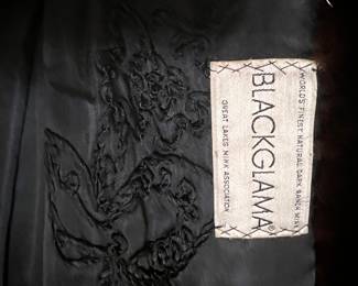 Blackglama Mink coat lining
