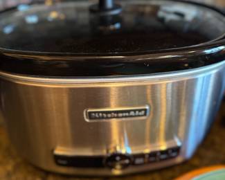 KitchenAid Stainless Steel Slow Cooker – Programmable Multi-Setting Crock Pot