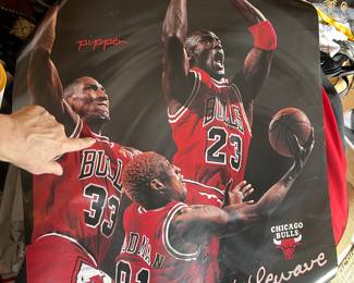 Michael Jordan vintage poster Chicago Bulls Basketball