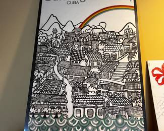Santiago Cuba vintage poster