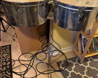 Humberto Morales Model Timbales – Collectible Latin Percussion Drums with Stand