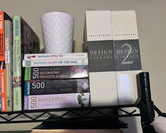 1. Style 101 – House Beautiful Editors
2. Colors for Your Home – House Beautiful Editors
3. 500 Quick & Easy Decorating Projects & Ideas – Country Living
4. 500 Sensational Ways to Create Your Ideal Home – House Beautiful
5. 500 Makeovers: Great Ideas & Quick Changes – House Beautiful
6. Pottery Barn Design Library 1 & 2 – Pottery Barn