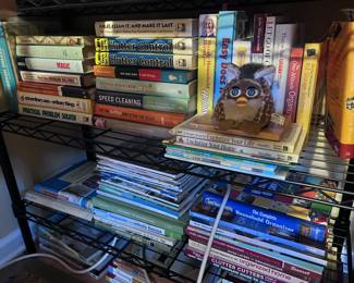 1. Fix It, Clean It, and Make It Last – Yankee Books
2. Clutter Control – Jeff Campbell
3. Handy Household Hints – Reader’s Digest
4. Easy Does It – Better Homes & Gardens
5. Kitchen Magic – unknown author (book spine not fully clear)
6. Homespun Magic – unknown author
7. Practical Problem Solver – Reader’s Digest
8. Extraordinary Uses for Ordinary Things – Reader’s Digest
9. Speed Cleaning – Jeff Campbell & The Clean Team
10. Cut the Clutter and Stow the Stuff – Lori Baird
11. Throw Out 50 Things – Gail Blanke
12. The One Minute Organizer – Donna Smallin
13. Unclutter Your Home – Donna Smallin
14. 7 Simple Steps to Unclutter Your Life – Donna Smallin
15. Tips from Heloise – Kitchen Hints – Heloise
16. Storage Solutions – Sunset Books