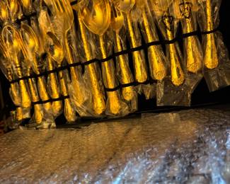 Ornate Gold-Plated Silverware Set with Serving Utensils – Elegant Design