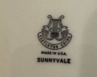 Castileton China made in USA Sunnyvale.
