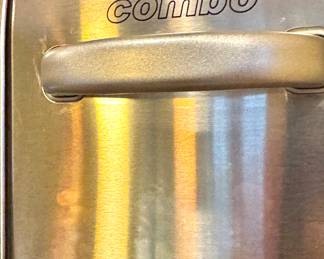 Café Combo Stainless Steel Microwave Coffee Maker – Space-Saving 2-in-1 Appliance