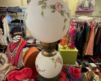 Hand painted Hurican Lamp Gone with the Wind