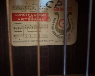 Accoustical guitars in cases that 'The Golden Girls' played on Garrado constraction de artesania made in Spain Madrid