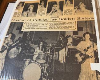 NFS News paper Post about group popular trio 'The Golden Sisters' performing in Hotel Alfer
