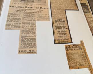 NFS News paper Advertising Post about group popular trio 'The Golden Sisters' concert in Mexico