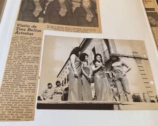 NFS News paper Post about group popular trio 'The Golden Sisters' Virginia, Emma and Concepcion Perrusquia Juarez with group La Prenza