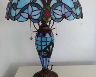 Stained Glass Lamp. Bottom also lights