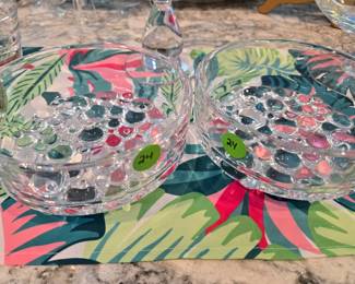 Bubble Bottom, pedestal Bowls