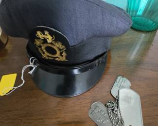 Military Hat & Dog Tags