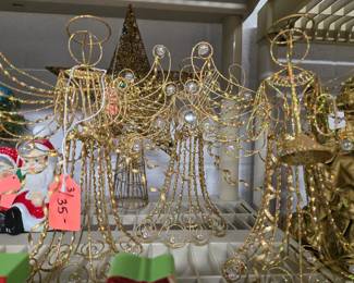 3 Glitter Wire Angels