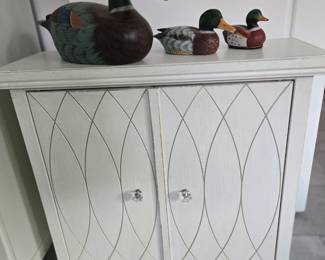 Accent Cabinet, Wood Decoy Ducks