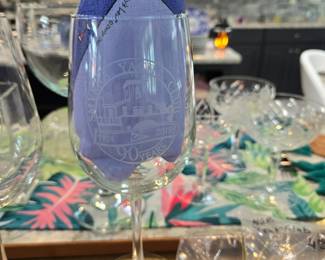 NSB Yacht Club, etched wine glasses (6)