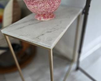 Metal & Marble Accent Table