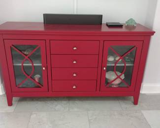 Red Sideboard with great storage