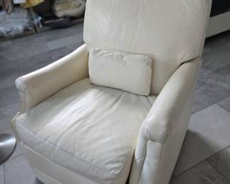 White Leather Recliner Chairs (2 AVAILABLE)