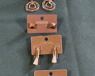 Chico’s earrings. New on card. 