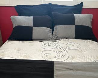 Ultra Plush Mattress and contemporary bedding. 
